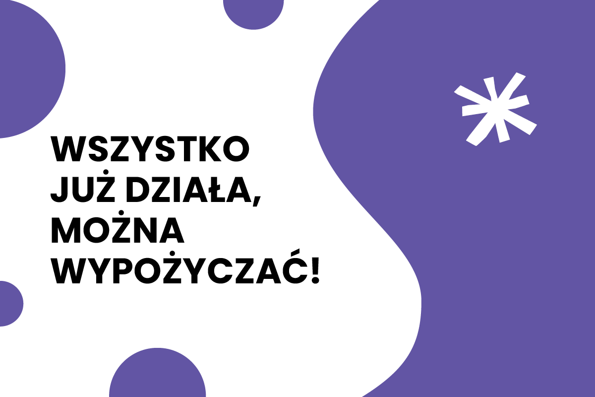 Plansza informująca, że działa już system biblioteczny Prolib